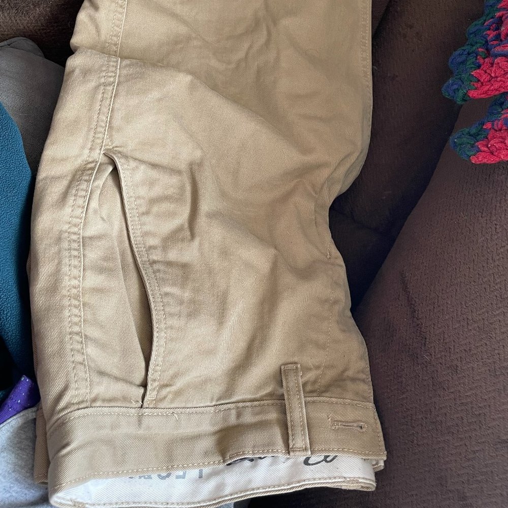 Eddie Bauer Mens Flannel lined Khaki pants size 30x32 WARM COZY